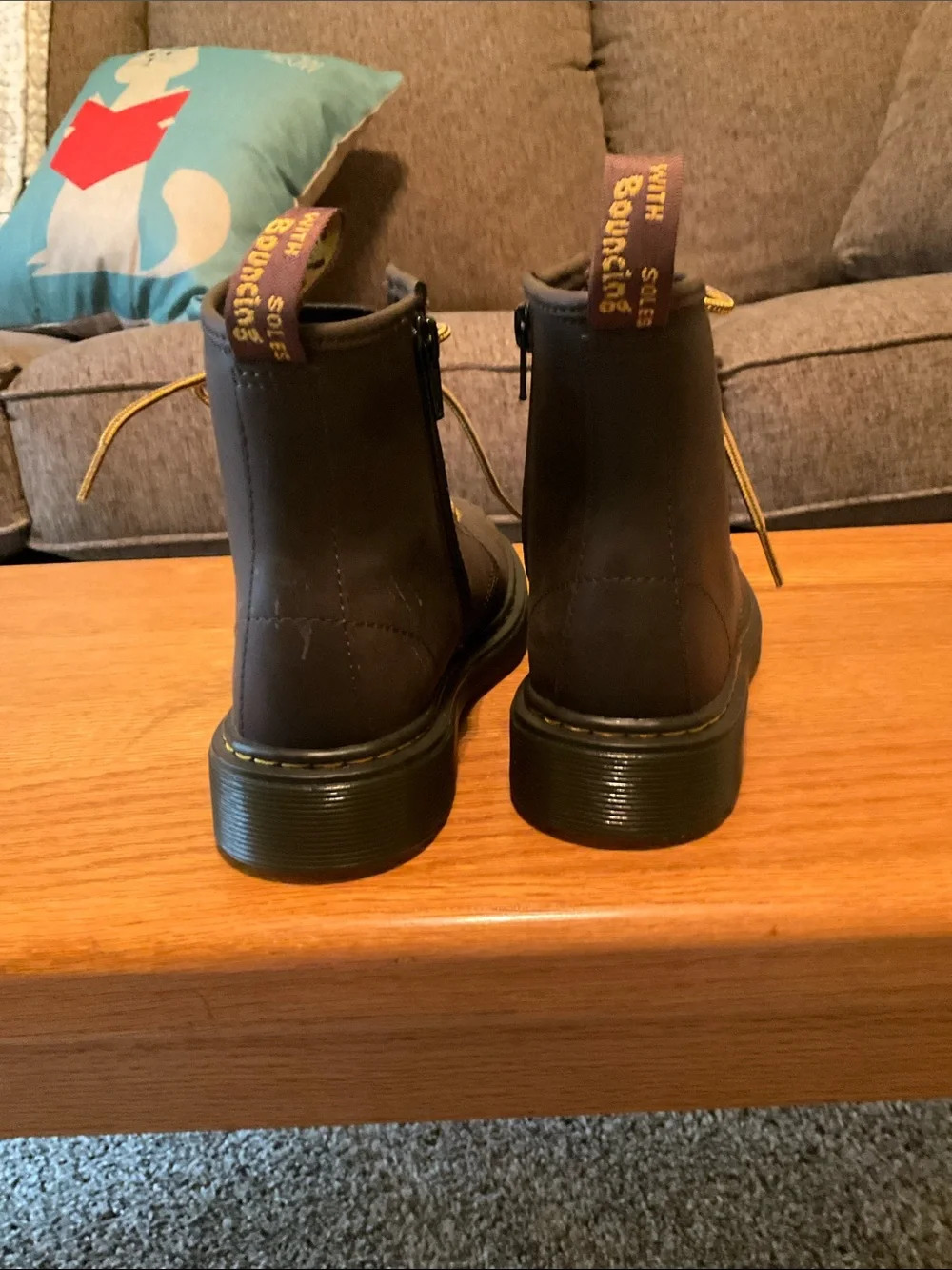 Youth Size 2 Dr. Martens Air Wair 1460 LaceUp Boots with Side Zipper
